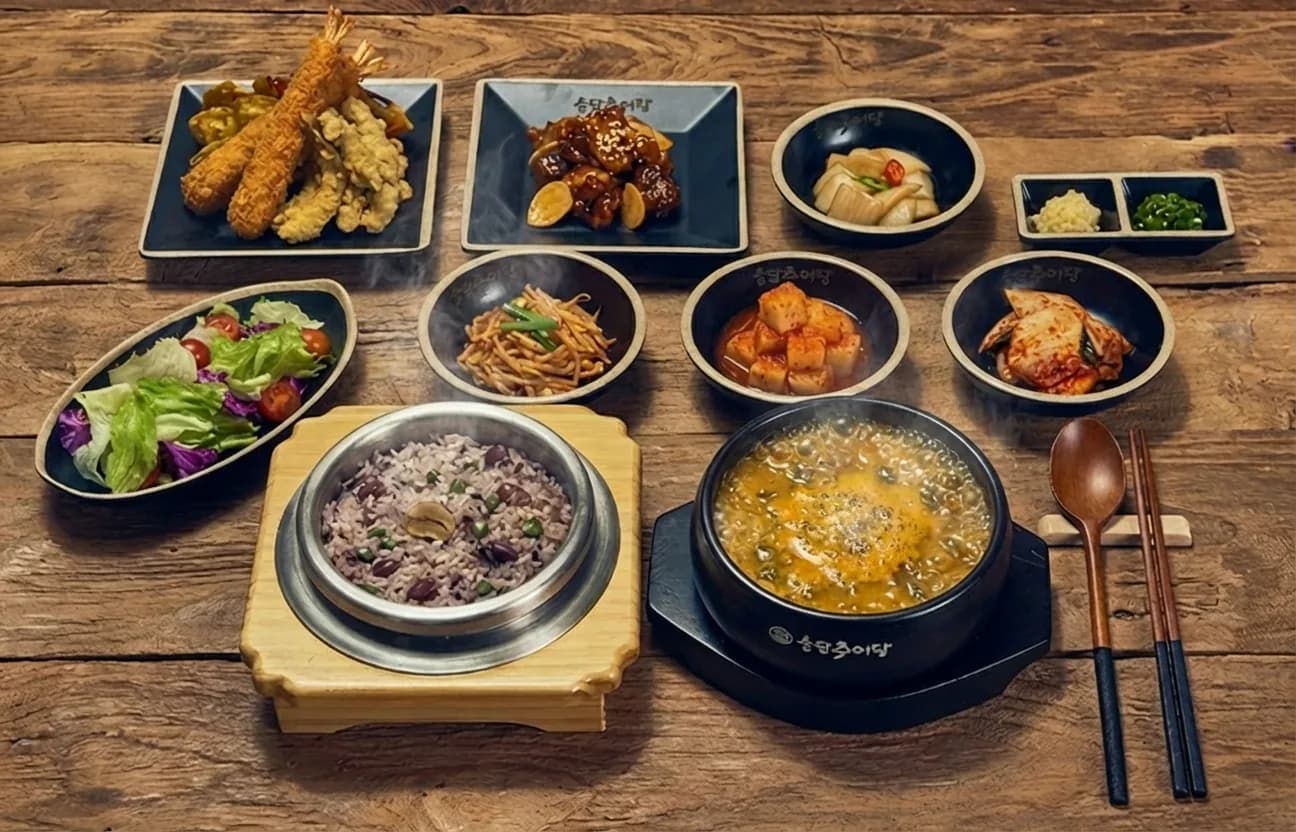 광교 점심 송담정식 한 상